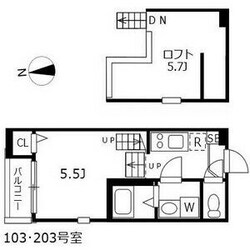 車道駅 徒歩9分 2階の物件間取画像